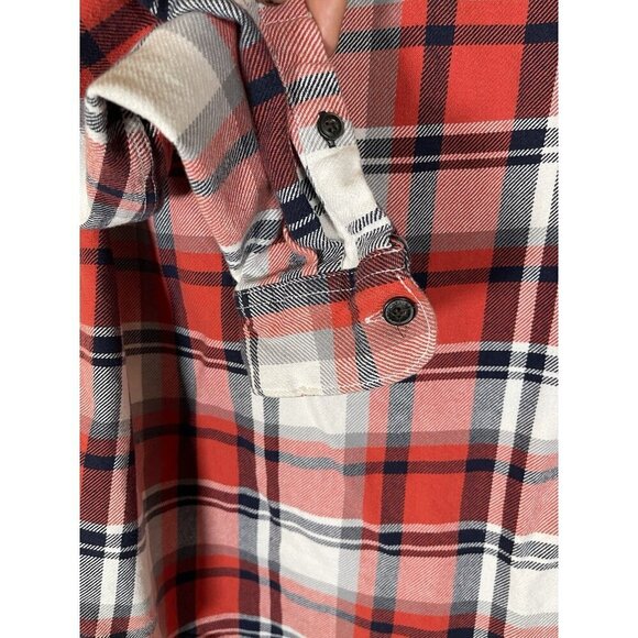 Aeropostale Mens Small Long Sleeve Flannel Plaid Shirt Button Front Sleeve Cuffs - Picture 4 of 5